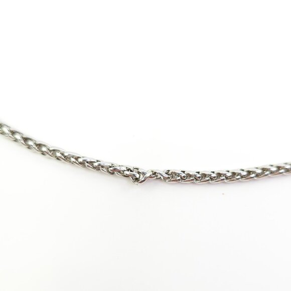 Womens Silver Chain and Rhinestone Necklace - Picture 7 of 7